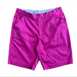 Royal and Awesome Mens Golf Shorts Pink Ticket 36 Chino 9” Inseam